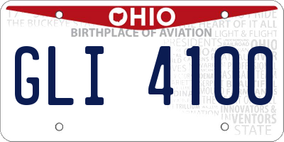 OH license plate GLI4100