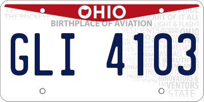 OH license plate GLI4103
