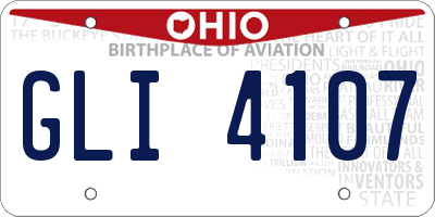 OH license plate GLI4107