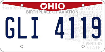 OH license plate GLI4119