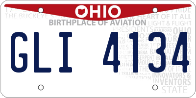 OH license plate GLI4134