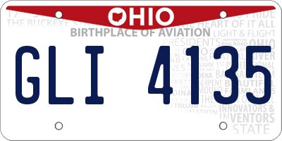 OH license plate GLI4135