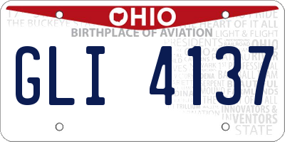 OH license plate GLI4137
