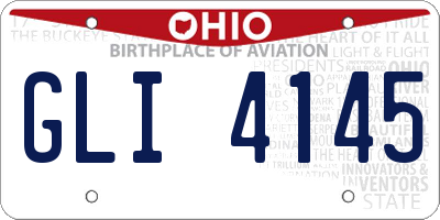 OH license plate GLI4145