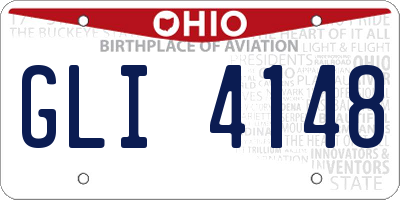 OH license plate GLI4148