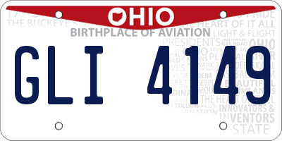 OH license plate GLI4149