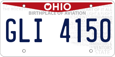 OH license plate GLI4150