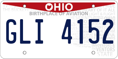 OH license plate GLI4152