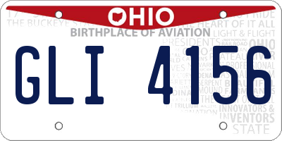 OH license plate GLI4156