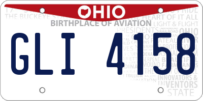 OH license plate GLI4158