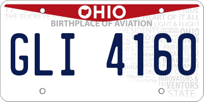 OH license plate GLI4160