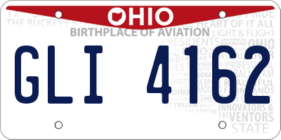 OH license plate GLI4162