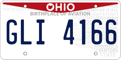 OH license plate GLI4166