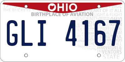 OH license plate GLI4167