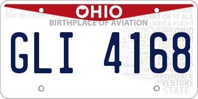 OH license plate GLI4168