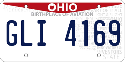 OH license plate GLI4169