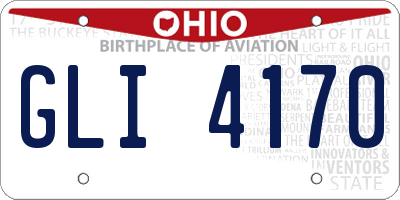 OH license plate GLI4170