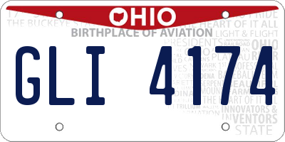 OH license plate GLI4174