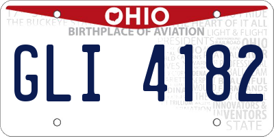 OH license plate GLI4182