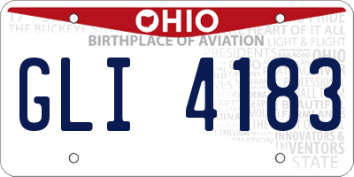 OH license plate GLI4183
