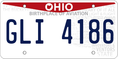 OH license plate GLI4186