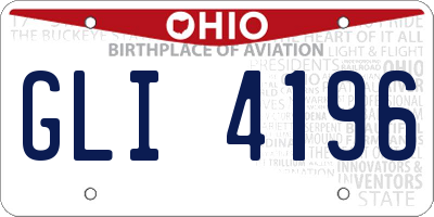 OH license plate GLI4196