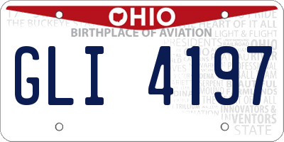 OH license plate GLI4197