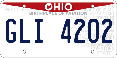 OH license plate GLI4202
