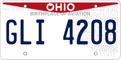 OH license plate GLI4208
