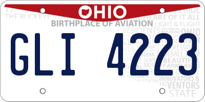 OH license plate GLI4223
