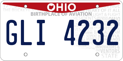 OH license plate GLI4232