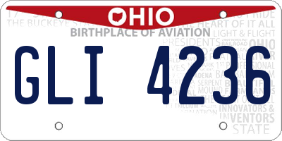 OH license plate GLI4236