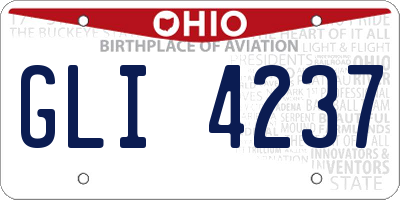 OH license plate GLI4237