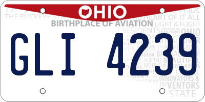 OH license plate GLI4239
