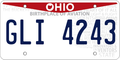 OH license plate GLI4243