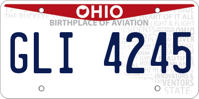 OH license plate GLI4245