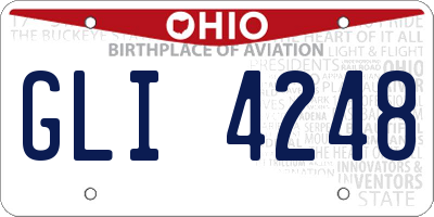 OH license plate GLI4248