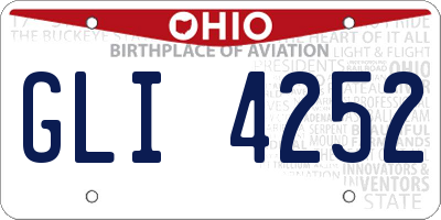 OH license plate GLI4252