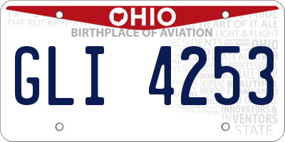 OH license plate GLI4253