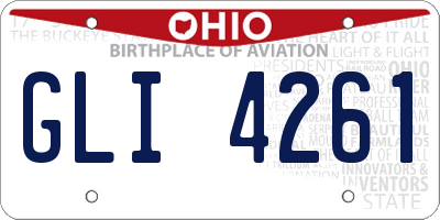 OH license plate GLI4261