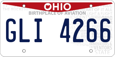 OH license plate GLI4266