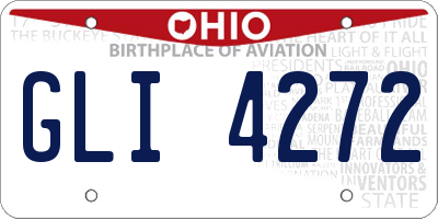 OH license plate GLI4272