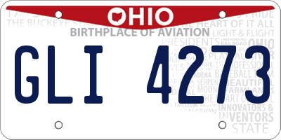 OH license plate GLI4273