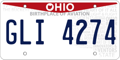 OH license plate GLI4274