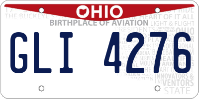 OH license plate GLI4276