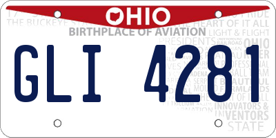 OH license plate GLI4281