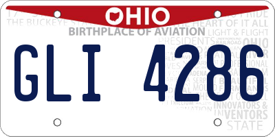 OH license plate GLI4286