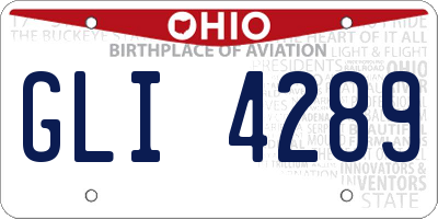 OH license plate GLI4289