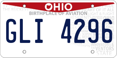 OH license plate GLI4296