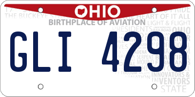 OH license plate GLI4298